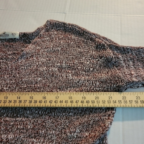 Hollister Juniors Lightweight Sweater M/L Purple Gray Marbled - Picture 3 of 4